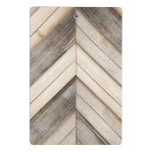 Stylish Wood Chevron Pattern Mini Klembord (Achterkant)
