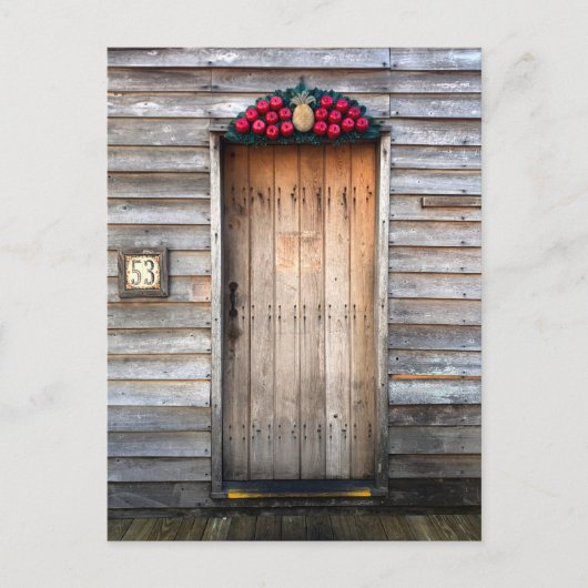 Stylish Wood door Fruit St Augustine Florida Foto Briefkaart (Voorkant)