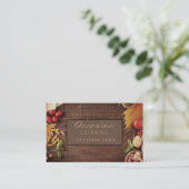 Stylish Wood Food Cutting Board Chef Catering Visitekaartje (Staand voorkant)