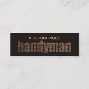 Stylish Wood Grain Handyman Signage Mini Visitekaartje