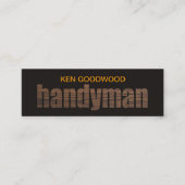 Stylish Wood Grain Handyman Signage Mini Visitekaartje (Voorkant)