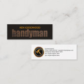 Stylish Wood Grain Handyman Signage Mini Visitekaartje (Voorkant / Achterkant)