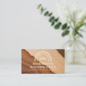 Stylish Wooden Carpentry Construction Modern Visitekaartje (Staand voorkant)