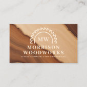 Stylish Wooden Carpentry Construction Modern Visitekaartje (Voorkant)