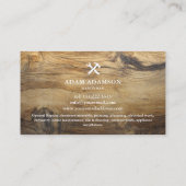 Stylish Wooden Handyman Construction Carpenter  Visitekaartje (Achterkant)