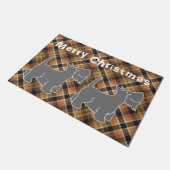Stylish Xmas scottish tartan baby doodbruin Deurmat (Schuin)
