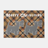 Stylish Xmas scottish tartan baby doodbruin Deurmat (Voorkant)
