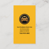Stylish Yellow Black Stripes Taxi-driver Visitekaartje (Achterkant)