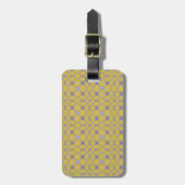 Stylish Yellow Geometric Design Bagagelabel (Voorkant verticaal)