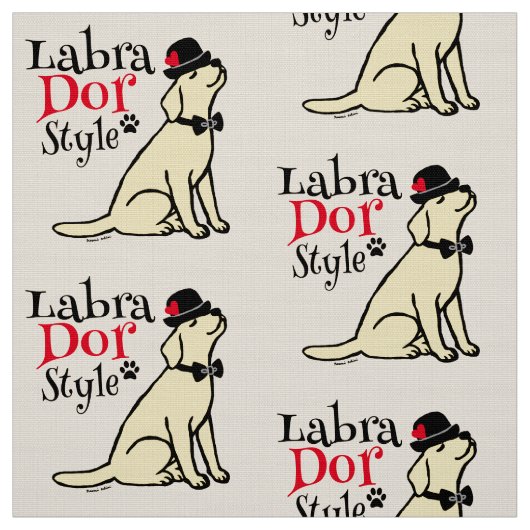 Stylish Yellow Labrador Stof (Swatch)