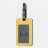 Stylish Yellow Luggage Tag Bagagelabel (Achterkant verticaal)