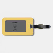 Stylish Yellow Luggage Tag Bagagelabel (Achterkant horizontaal)