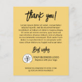 Stylish Yellow Marketing Discount Code Flyer (Achterkant)