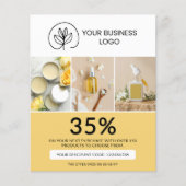 Stylish Yellow Marketing Discount Code Flyer (Voorkant)