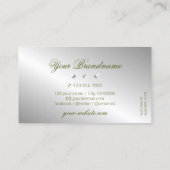 Stylish Yellow Silver Sparking Diamonds Elegant Visitekaartje (Achterkant)