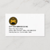 Stylish Yellow Taxi Boxes Cab Driver Visitekaartje (Achterkant)
