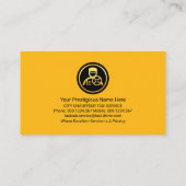 Stylish Yellow Taxi Check Boxes driver Visitekaartje (Achterkant)