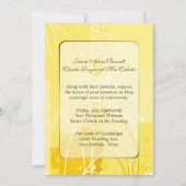 Stylish Yellow Wedding Invitation Kaart (Voorkant)