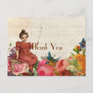 Stylish Young  Girl Bedankt Briefkaart