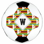 Stylish ZIMBABWE FLAG Monogram Voetbal (Voorkant)