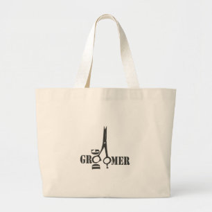 Stylist Animal Fur Groomer van Pet Care Services Grote Tote Bag