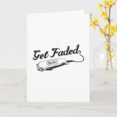 Stylist Barber Get Faded Kapper Gift Idee Kaart (Gele Bloem)