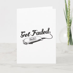 Stylist Barber krijgt Faded hairdresser Gift Idee Kaart