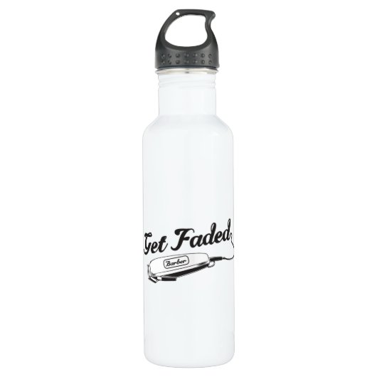 Stylist Barber krijgt Faded hairdresser Gift Idee Waterfles (Voorkant)