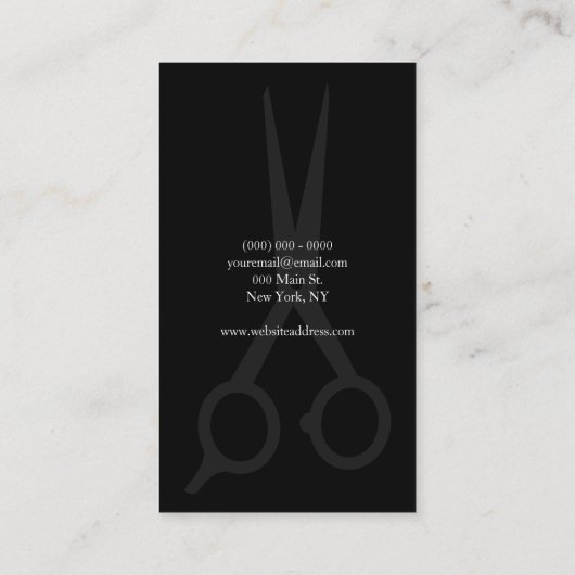 Stylist Barber Schaar Visitekaartje (Achterkant)