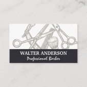 Stylist Barber Tools Visitekaartje (Voorkant)