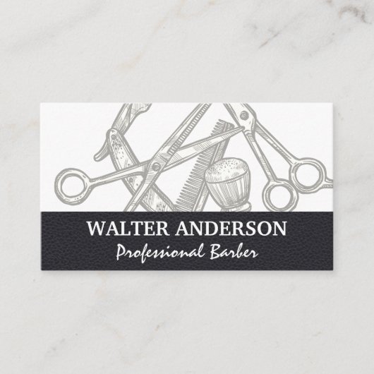 Stylist Barber Tools Visitekaartje (Voorkant)