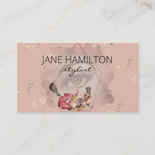 Stylist Beauty Makeup Lashes-profielkaart Visitekaartje (Voorkant)