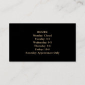 Stylist Black Gold Visitekaartje met QR-code (Achterkant)