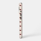 Stylist Cute Sweet Rood Hart Patroon Monogram iPhone 16 Hoesje (Linkerkant)
