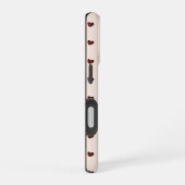 Stylist Cute Sweet Rood Hart Patroon Monogram iPhone 16 Hoesje (Rechterkant)