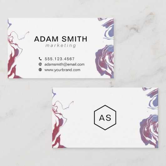 Stylist Editable Business Card-sjabloon Visitekaartje (Voorkant / Achterkant)