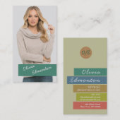 Stylist Foto Aangepaste Sjabloon Minimalist Visitekaartje (Voorkant / Achterkant)