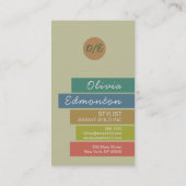 Stylist Foto Aangepaste Sjabloon Minimalist Visitekaartje (Achterkant)