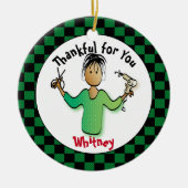 Stylist Gift Idea - Hairdresser Custom Cadeau Keramisch Ornament (Voorkant)