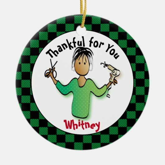 Stylist Gift Idea - Hairdresser Custom Cadeau Keramisch Ornament (Voorkant)