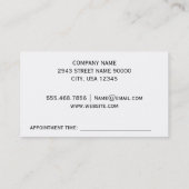 Stylist | Glitter Script (afspraakkaart) Afsprakenkaartje (Achterkant)