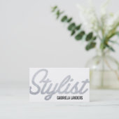 Stylist | Glitter Script (afspraakkaart) Afsprakenkaartje (Staand voorkant)