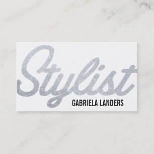 Stylist Glitter Script (afspraakkaart) Afsprakenkaartje