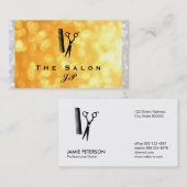 Stylist Gold en White Bokeh Visitekaartje (Voorkant / Achterkant)