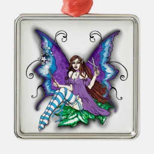 Stylist-Hair Dresser Fairy Metalen Ornament