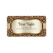 Stylist Leopard Print Pattern Etiket (Voorkant)