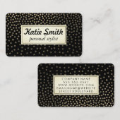 Stylist / Luxe gespikkelde goud patroon Visitekaartje (Voorkant / Achterkant)