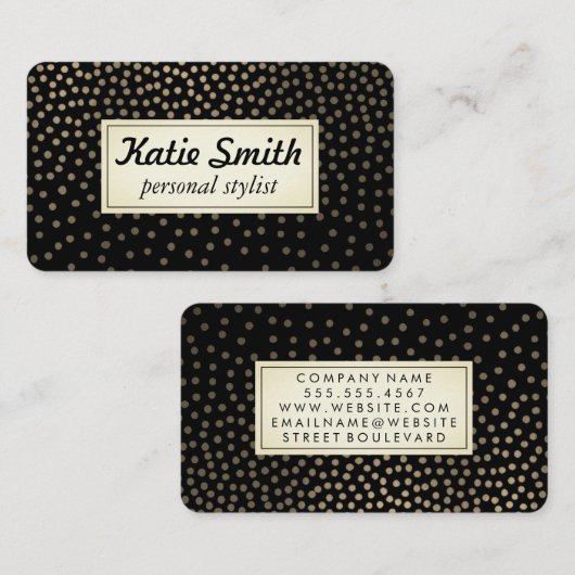 Stylist / Luxe gespikkelde goud patroon Visitekaartje (Voorkant / Achterkant)