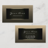 Stylist Mode Blogge Champagne Faux Gold Black Visitekaartje (Voorkant / Achterkant)