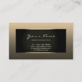 Stylist Mode Blogge Champagne Faux Gold Black Visitekaartje (Achterkant)